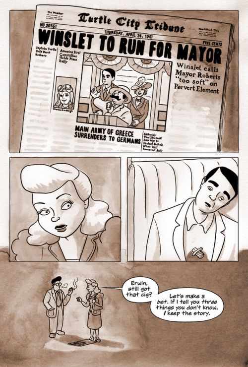 Book 1, Page 85 SuperButch is a webcomic about a lesbian superhero in the 1940s who protects the bar