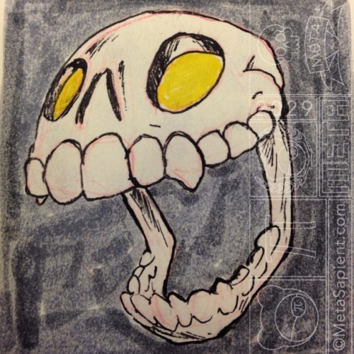 Found A Sticky Note I Stashed Under My Keyboard. I Did It Months Back. #stickynote #sketch #drawing #doodle