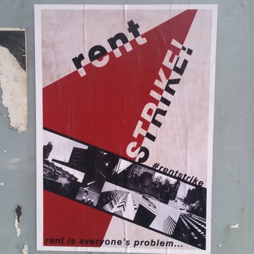 Rent Strike poster spotted in Sydney