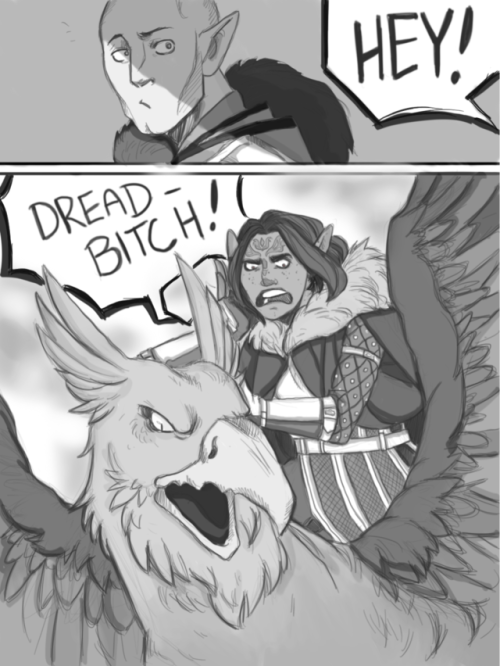 nosnexus:Mahariel: My Calling is gone. My griffin is grown. And I’m ready to crack some eggs.