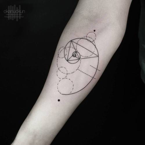 Geometric Tattoo Designs On Body Parts Midjourney Prompt | PromptBase