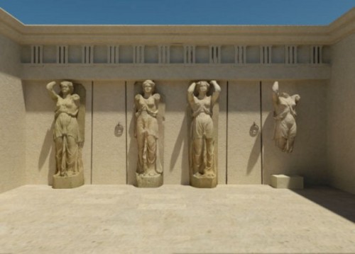 classicalmonuments: Hypogeum of the Caryatids of Vaste Apulia, Italy 3rd century BCE