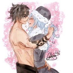 cielking:  sketchy gurvia bc i love this ship so much last time i drew gruvia was … last year oh my. Tbh I’ve been meaning to draw them, p much everytiem i read a new chapter, but what is time and usually I get distracted by other things lol. i can’t