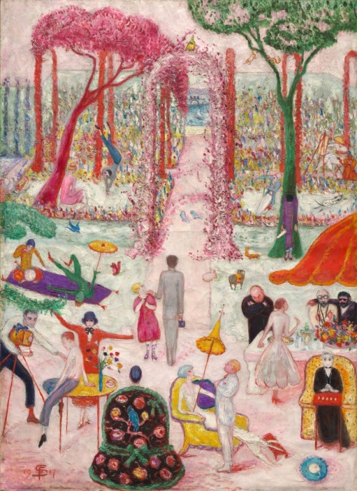 Sunday Afternoon in the Country. -  Florine Stettheimer 1917American, 1871-1944 ** Duchamp appears i