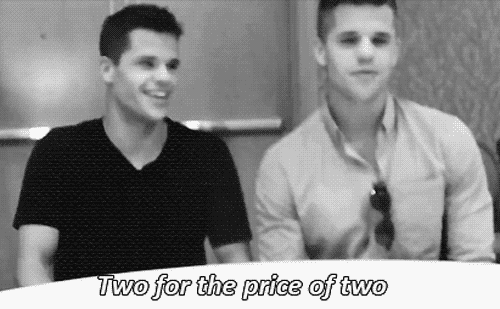 hot-hotter-pics:  puckerupstileshalliwell: Interviewer: Two for the price of one.