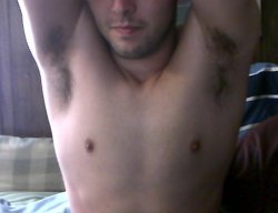 damnhotmen4u:  I’m ready to get my armpits licked and my nipples bit ;)    Tasty, hard nipples ready to be played with and sucked on by a hungry mouth.  For similar posts, follow me at Nipple pigs.