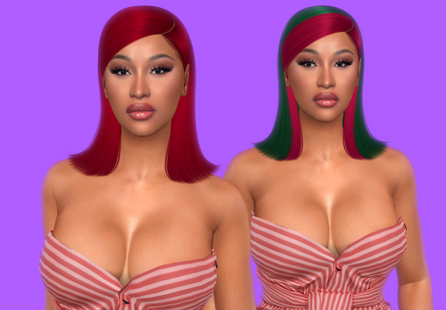 Bardi hair45 colorsCompatible with HQ ModCustom thumbnailDownlaod