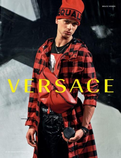 menandfashion: VERSACE Fall/Winter 2017 campaign Barry Lomeka, Filip Wolf, Alpha Dia, Valentine Ront