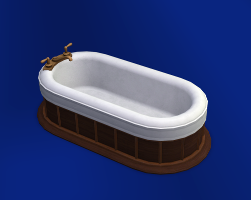 crispsandkerosene: A Recreation of the Sims Livin’ Large‘s ‘Suds du Solei’ Tub + Associated Toilet a