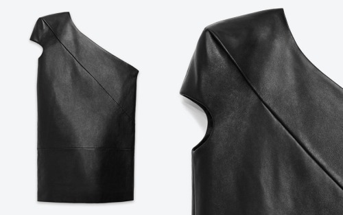 en-dior:gi-venchy:Saint Laurent Asymmetrical Dress With Shoulder Padded Cap Sleeve And Diagonal Stit