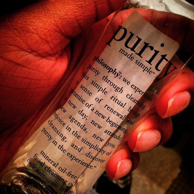 My favorite makeup remover. Purity Made Simple is a facial cleansing oil but I still wash with a normal face wash afterwards. This stuff feels sooooo amazing on your skin and gets ALL traces of makeup off without drying out your skin or tugging on...