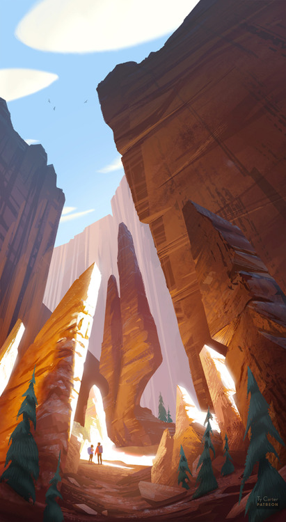 tycarterart:“Blood Gulch” inspired by Southern Utah and Arizona! for patreon.com/tycarter