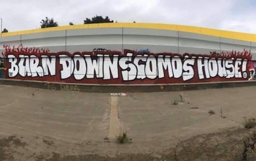 “Burn down ScoMo’s house”Graff in Melbourne denouncing Australian Prime Minister S