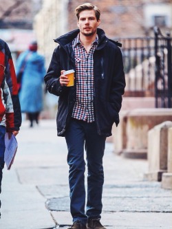 :  Hunter Parrish on set of ‘Still Alice’ in NYC 