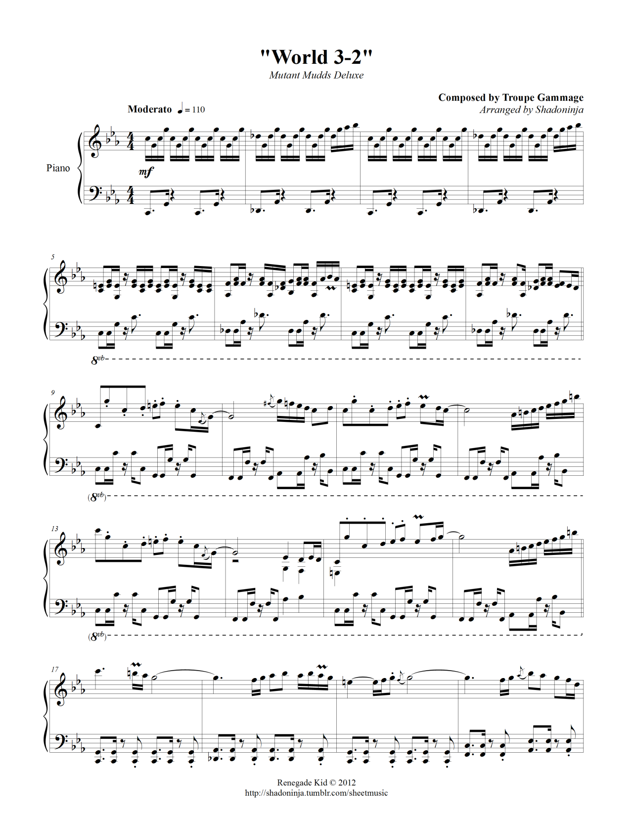 Video Game Sheet Music And Other Junk