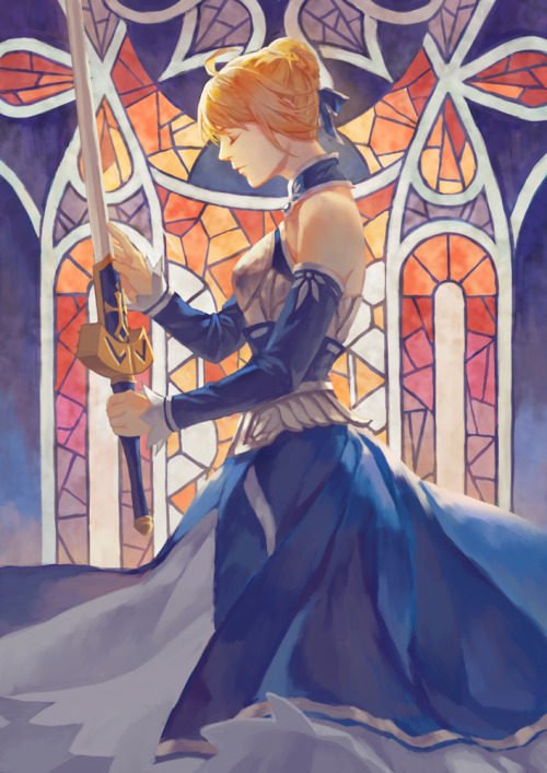 folieus:Saber from Fate series~Added a bit my own twist to the outfit design 