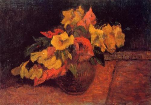 artist-gauguin:Evening primroses in the vase, 1885, Paul GauguinMedium: oil on canvas