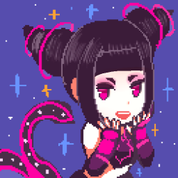 stalkeralker:   All I wanted was a new Juri icon, but then somehow I turned that into drawing all the SF4 girls in 120x120 pixel art and uh yeah 