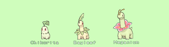 corsolanite:Grass Starter Pokémon (Gens 1 - 7)