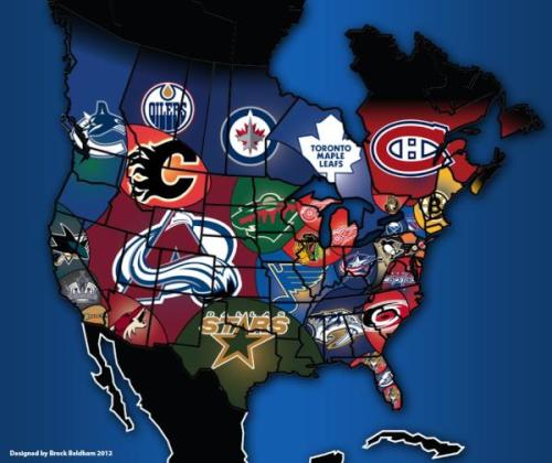 Updated NHL Fan Map - based on postal code proximity : r/nhl