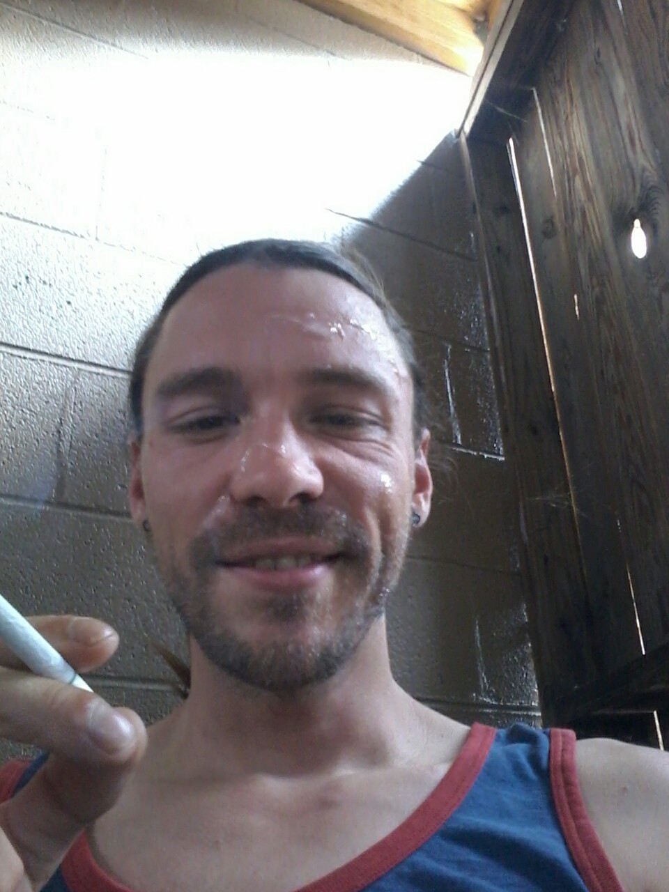tattootodd80:  Enjoying a smoke and stroking one out after finishing off the last