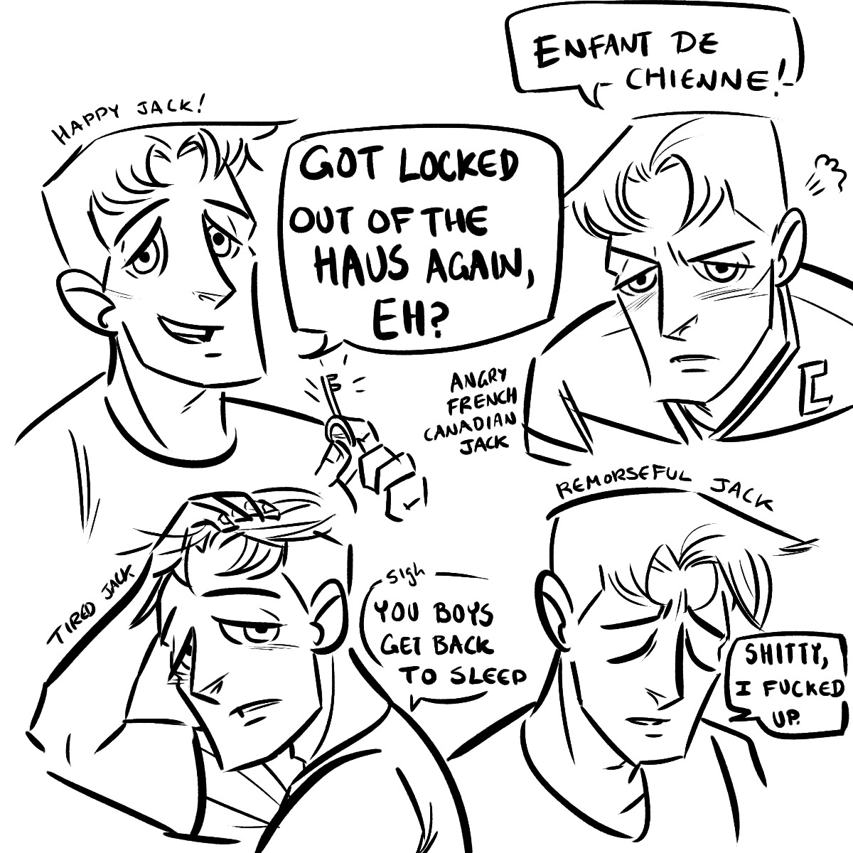 omgcheckplease:  ngoziu:  Some sketches of a brooding French-Canadian college hockey