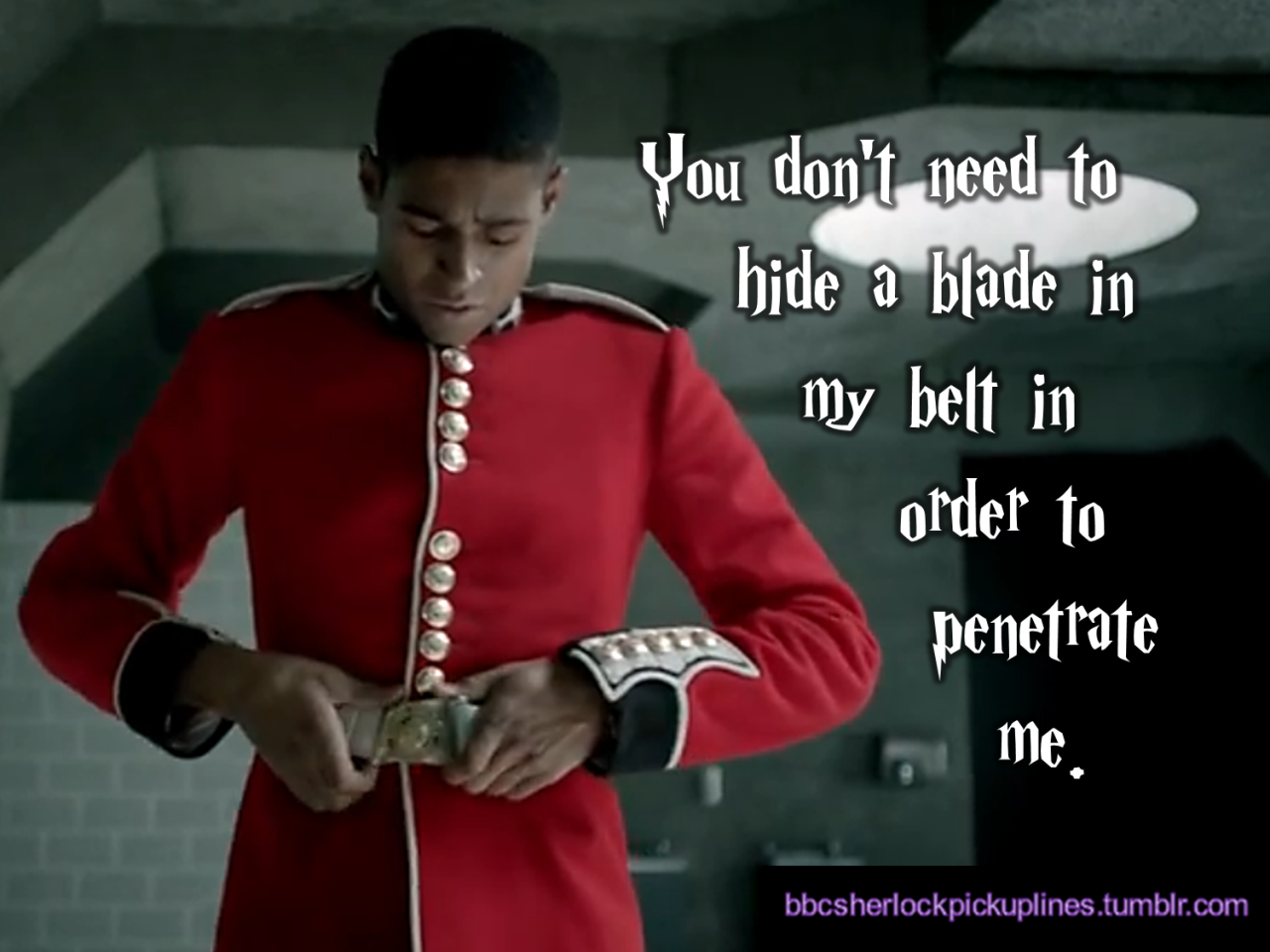 &ldquo;You don&rsquo;t need to hide a blade in my belt in order to penetrate