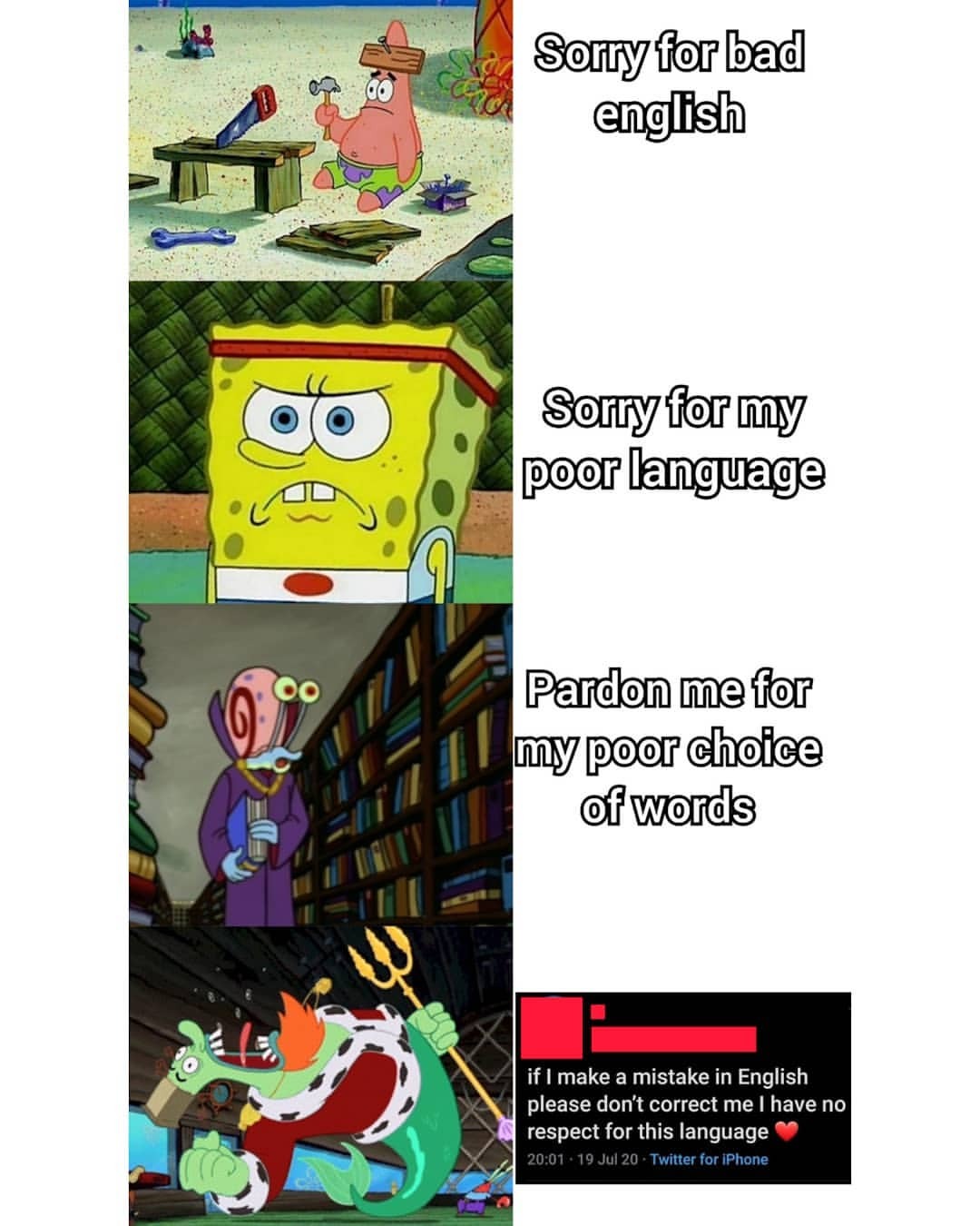 english • language • spongebob • meme • funny • memes • catchymemes