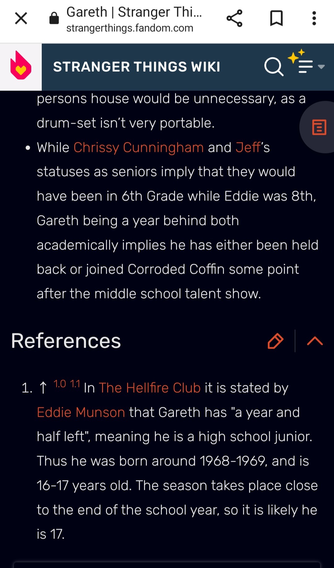 Gareth, Stranger Things Wiki