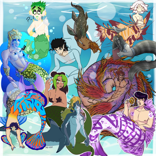 jojosartisticadventure: May’s theme was mermay! Artists under the cut! Keep reading 