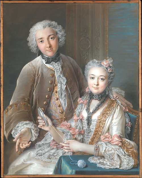 jeannepompadour:Double Portrait Presumed to Represent François de Jullienne and his wife Marie Élisa