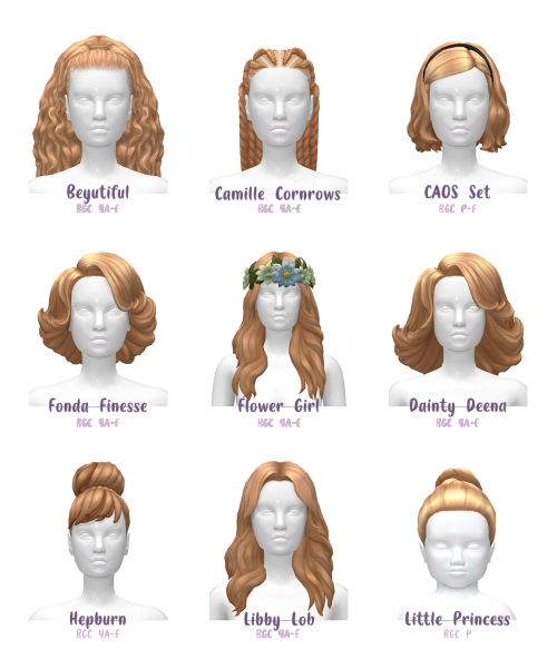 SwatchStorm Hair Update.Soooo… here are most my hairs updated! I’ve included the new swatches