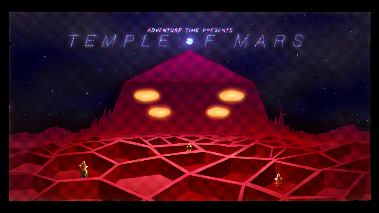 Temple of Mars - title carddesigned by Steve Wolfhardpainted by Benjamin Anderspremieres