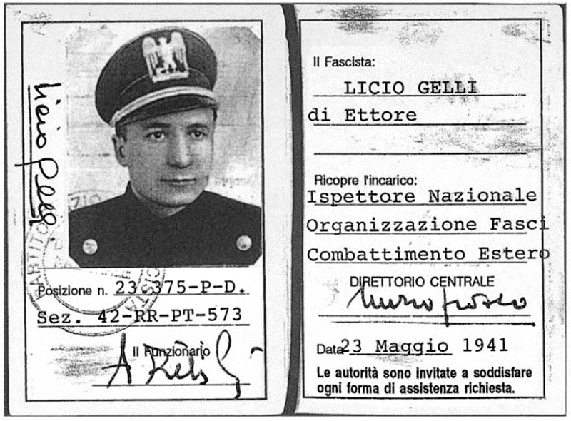Nel luglio 1942 come ispettore del Partito Nazionale Fascista, gli venne affidato