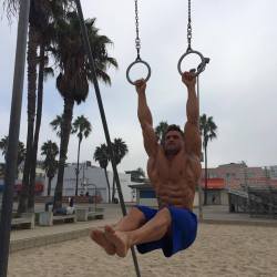aesthetic8packabsworkoutprogram:    Looking back over my three week tour of America one of my highlights was to train at the home of bodybuilding, Venice beach, LA. Fired me up for 2016 and inspired me to keep improving and pushing forward ~ Ryan Terry