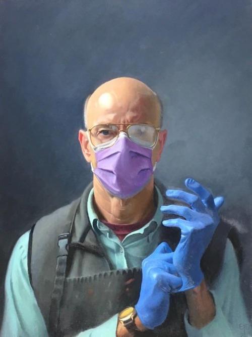 blue–folder:Quarantine Self-Portrait, Ed