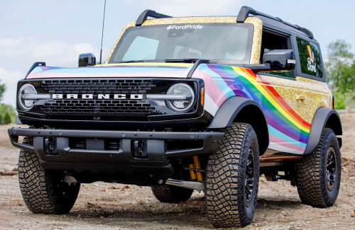 Ford Bronco Pride, 2022. A special one-off Bronco create for Pride month which was showcased last we