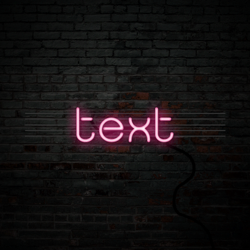 。・ template psd one hundred seven by templatepsds ゜+.*-`. info .’-+ here is a neon light text templa