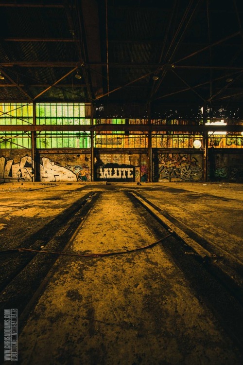 A deep oragne glow fills this entire section of the building. It was a surprising find and has becom