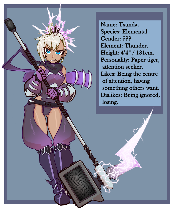 tenkaboutholes:  tenkaboutart:Patreon Token character design! Zaza’s sister 