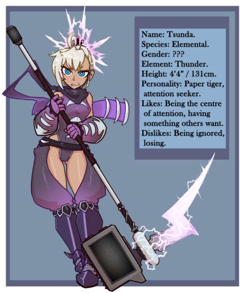 tenkaboutholes:  tenkaboutart:Patreon Token character design! Zaza’s sister 