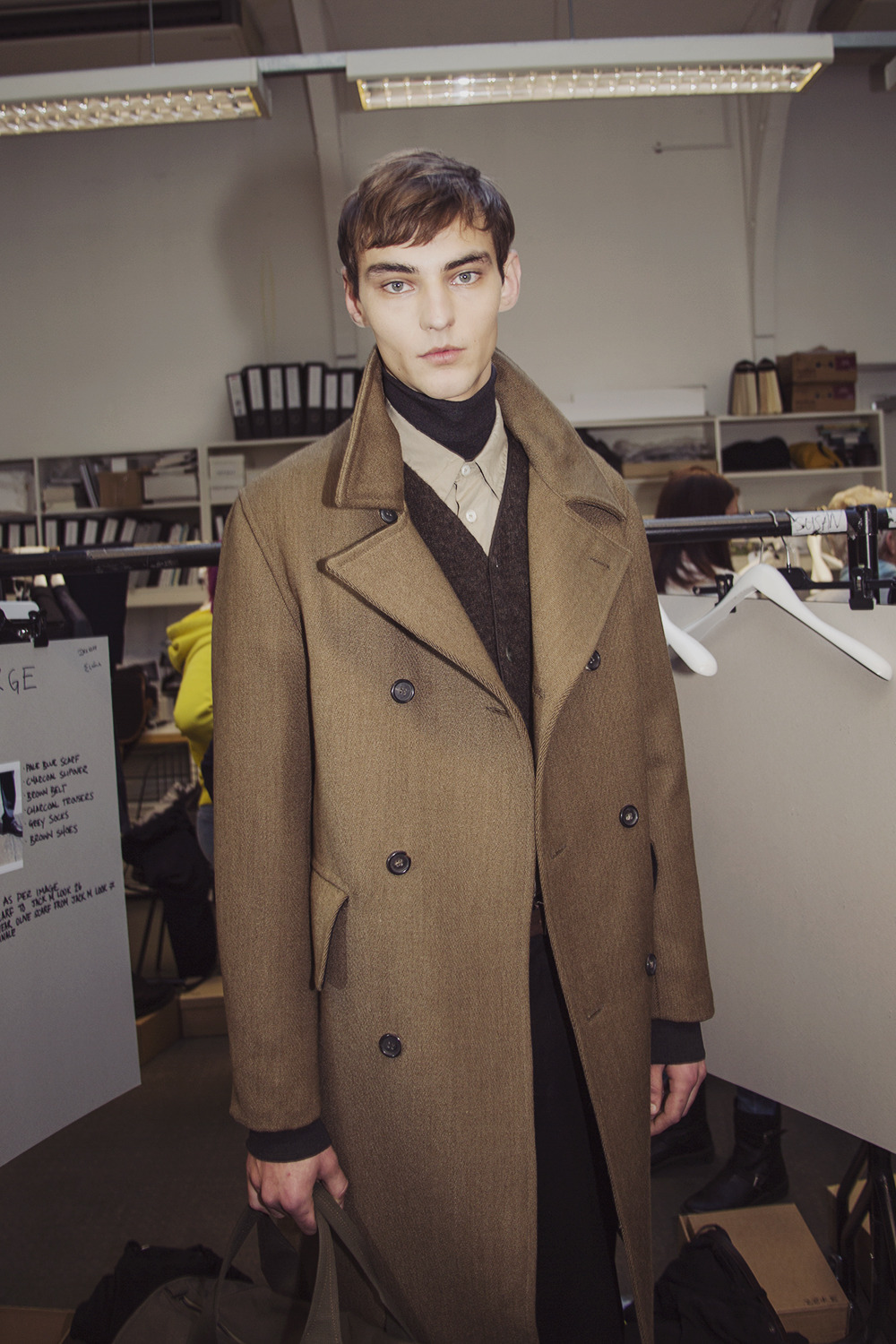godblessmalemodels:  Margaret Howell F/W 15.16 backstage by Ieva Blazeviciute.