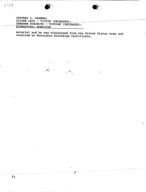 rocketman1984:A FBI document dated July 25th 1991 regarding Jeffrey Dahmer’s military records