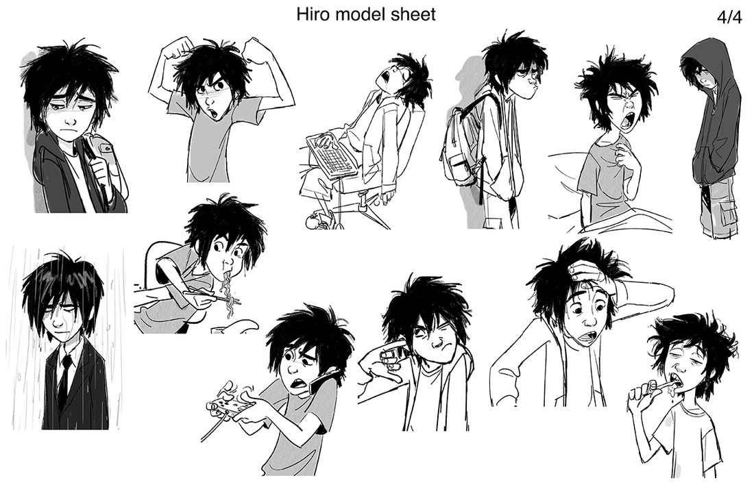 afterhoursanimationschool:  Hiro Model Sheets- BH6 by Jin Kim 
