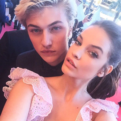 luckybsmith:Lucky Blue Smith and Barbara Palvin at the Julieta Premiere - 69th Cannes Film Festival