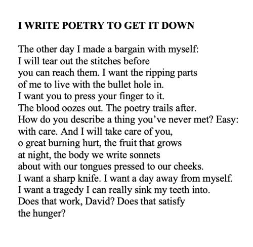 graybulla:I WRITE POETRY TO GET IT DOWN - michael gray bulla