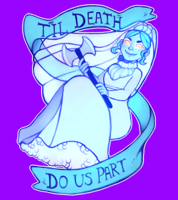 merbytes:  Til Death Finally continuing the Haunted Mansion Brides, I don’t know much about Melanie Ravenswood but I think I might try her next?This is also on my Redbubble 