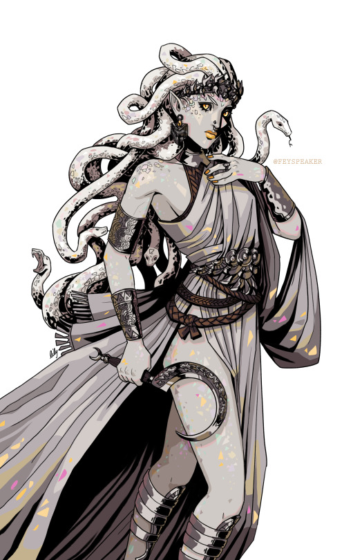 Here Is Caliadne, My Medusa Cleric!! Just Finished Her Up And Hopefully Will Start Playing Her This Weekend.