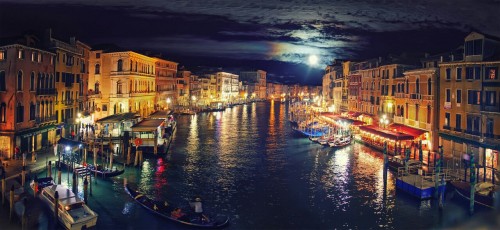Grand Canal De Venise La Nuit