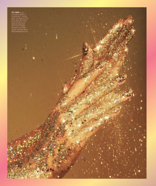 thebeautymodel:“All That Glitters”Ph. Mikey Asanin for Nylon Magazine December 2016.Beauty Editor: J